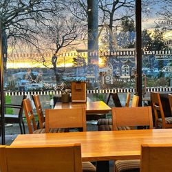 Cardigan Castle - A beautiful breakfast sunrise out the dining area windows