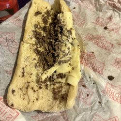 Bruchi's Cheese Steak and Sub - 12 inch stake. With crumbs for meat.