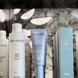 Prime Medispa - Face Reality Products on diplay
