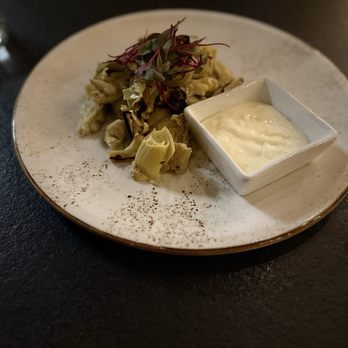Travis Restaurant - Woodfired, artichoke hearts - New American Near Me - Austin, Texas