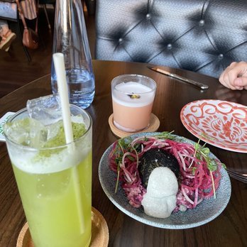 Causa Amazonia - Non-alcoholic lemonade, avocado salad, Bar Amazonia Pisco sour - Tapas/Small Plates Near Me - Washington, DC, District of Columbia Causa Amazonia - Non-alcoholic lemonade, avocado salad, Bar Amazonia Pisco sour - Tapas/Small Plates Near Me - Washington, DC, District of Columbia