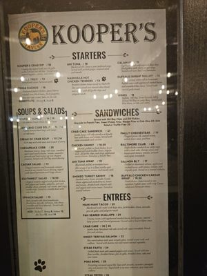 Menu photo 2 Kooper's Tavern Baltimore, MD