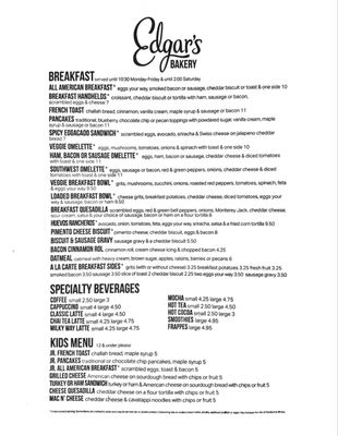 Menu photo 2 Edgar's Bakery Huntsville, AL Menu photo 2 Edgar's Bakery Huntsville, AL