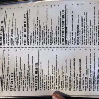 Kuma's Corner - Beer menu - American Near Me - Indianapolis, Indiana