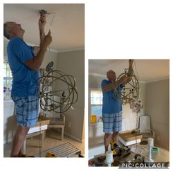 Installing Chandelier