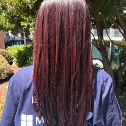 Burgundy hair by Lam