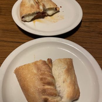 The Liberty Pub - Calzone cut in half - Pizza Near Me - North Bend, Oregon