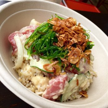 Abunai - I built my own bowl with brown rice, ahi tuna, miso sauce, and toppings - Hawaiian Near Me - Washington, DC, District of Columbia Abunai - I built my own bowl with brown rice, ahi tuna, miso sauce, and toppings - Hawaiian Near Me - Washington, DC, District of Columbia
