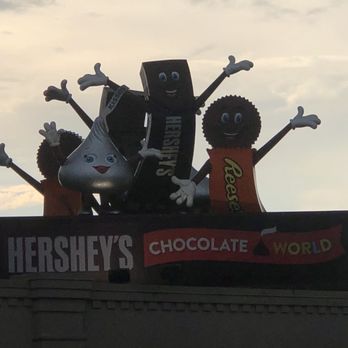 Hershey's Chocolate World - Chocolate world characters on top of building - Kids Activities Near Me - Hershey, Pennsylvania Hershey's Chocolate World - Chocolate world characters on top of building - Kids Activities Near Me - Hershey, Pennsylvania