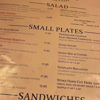 Stoke Coal Fire Pizza & Bar - Menu - Pizza Near Me - Easton, Pennsylvania