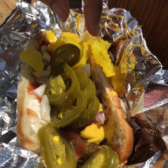 Left Coast Sausage Worx - Vegan dog with the works! Bomb!!!! - Hot Dogs Near Me - Capitola, California Left Coast Sausage Worx - Vegan dog with the works! Bomb!!!! - Hot Dogs Near Me - Capitola, California