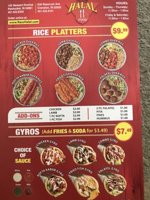 Menu photo 2 Nazs Halal - Pawtucket Pawtucket, RI Menu photo 2 Nazs Halal - Pawtucket Pawtucket, RI