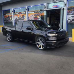 Installed box and sub and reverse camera and put on some 20 inch Strada coda Installed box and sub and reverse camera and put on some 20 inch Strada coda