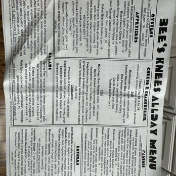 Bee's Knees Provisions - All day menu - Cheese Shops Near Me - Brooklyn, New York