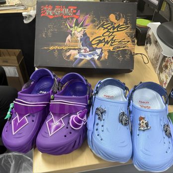Foot Locker - Yugioh Crocs collab Dark Magician (left) Blue Eyes White Dragon (right) - Sports Wear Near Me - Los Angeles, California Foot Locker - Yugioh Crocs collab Dark Magician (left) Blue Eyes White Dragon (right) - Sports Wear Near Me - Los Angeles, California