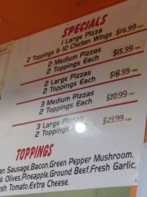Menu photo 2 Two For One Pizza Canoga Park, CA