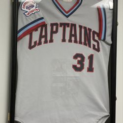 Highland Clinic - Shreveport Captains early 1990's baseball jersey in an exam room. AA affiliate of the San Francisco Giants (1979-2002).