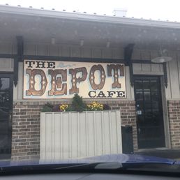 Exterior outside entrance of The Depot Cafe - Frisco, Texas Exterior outside entrance of The Depot Cafe - Frisco, Texas