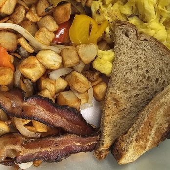 Mattie's Diner - The Pappy: scrambled eggs, bacon, home fries, toast - Diners Near Me - Charlotte, North Carolina Mattie's Diner - The Pappy: scrambled eggs, bacon, home fries, toast - Diners Near Me - Charlotte, North Carolina