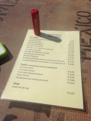 Menu photo 2 T Geveltje Uithoorn, NH