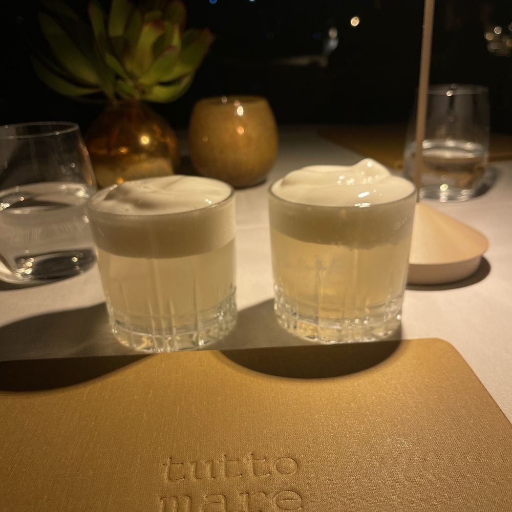 Tutto Mare - Drinks and house salad - Mediterranean Near Me - Palm Beach, Florida