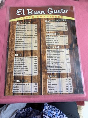 Menu photo 6 El Buen Gusto Puerto Vallarta, JAL