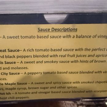Big Ed's BBQ - Sauces at the table. - Barbeque Near Me - Waukegan, Illinois