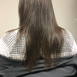 Tracey's Hair Illusions - This is with all my hair pushed back. Please note unevenness everywhere.