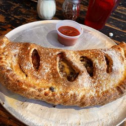 Atlas Pizza - A supreme made into a calzone. Half is plenty for the meal.