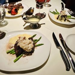 El Gaucho - Filet Medallions Oscar Style with Asparagus; Sword Tenderloins; and El Gaucho