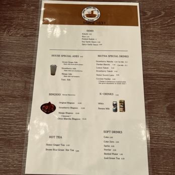Matna 1631 - Meni - Korean Near Me - Ventura, California