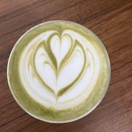 Kenny's Cappuccino (espresso, matcha, red bean paste, genmai tea syrup, milk) Kenny's Cappuccino (espresso, matcha, red bean paste, genmai tea syrup, milk)