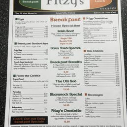 Here is the menu. I see it that an updated one has not been added in a while.  Yum!