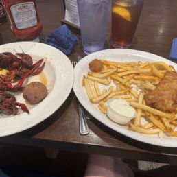 Crawfish and fish and chips!