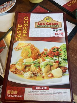 Menu photo 4 Los Cucos Mexican Cafe Kingwood, TX