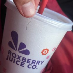 Roxberry Juice - Long/thin piece of metal that made it through the straw.