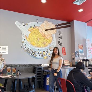Maxi’s Noodle 2 - Bright dining area, simple seating, clean space - Noodles Near Me - Flushing, New York
