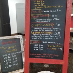 Ku*ma*in Filipino Restaurant - Menu board
