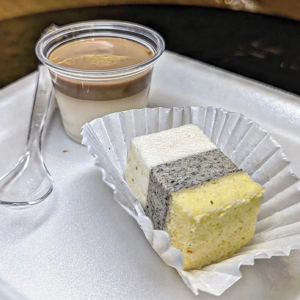 Kwan Specialty - Sesame, egg, and coconut cake. - International Grocery Near Me - Markham, Ontario Kwan Specialty - Sesame, egg, and coconut cake. - International Grocery Near Me - Markham, Ontario