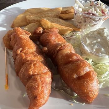 Captain Jack's Island Grill - 2 piece fish dinner with coleslaw and potato wedges - American Near Me - Lahaina, Hawaii Captain Jack's Island Grill - 2 piece fish dinner with coleslaw and potato wedges - American Near Me - Lahaina, Hawaii