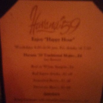 Havana 59 - Happy hour menu - Cuban Near Me - Richmond, Virginia