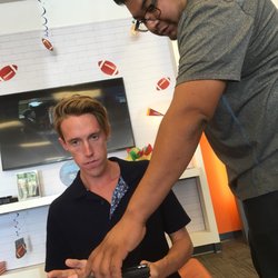 AT&T Store - Guy on left is new and we were doing fine until guy on eight came over. He is complicating everything.