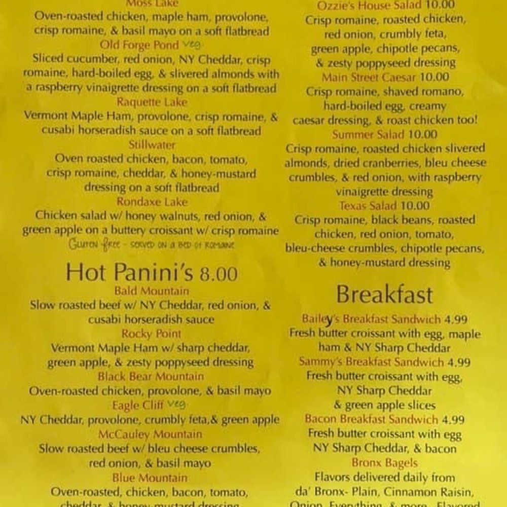 Ozzie's Coffee Bar - Menu - Coffee & Tea Near Me - Old Forge, New York Ozzie's Coffee Bar - Menu - Coffee & Tea Near Me - Old Forge, New York