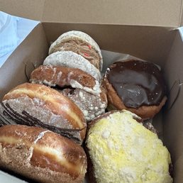 Boston Cream chocolate Bavarian Cream Key Lime Raised Cinnamon Sugar hot coco donut Blueberry Crumbblueberry