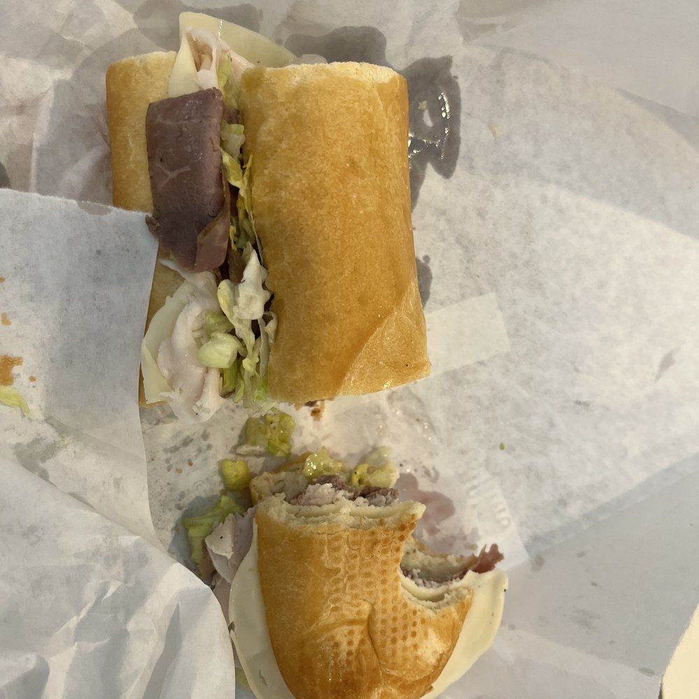 This is a HALF! #16 Turkey and roast beef. This is a HALF! #16 Turkey and roast beef.