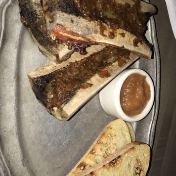 Five Crowns - Bone marrow with sweet onions, mostarda and toast - Steakhouses Near Me - Corona del Mar, California
