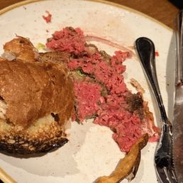 Raw center. we asked for medium rare! Wasn't even hot in the middle!