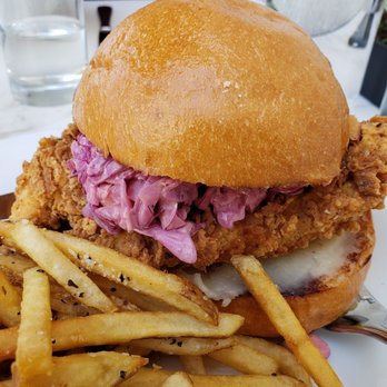 The 908 - Spicy fried chicken sandwich- meh. - New American Near Me - Long Beach, California The 908 - Spicy fried chicken sandwich- meh. - New American Near Me - Long Beach, California