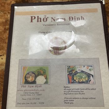 Pho Nam Dinh - Vietnamese Near Me - Garden Grove, California