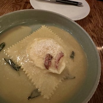 Fox & The Knife - Raviolo Carbonara - Wine Bars Near Me - Boston, Massachusetts